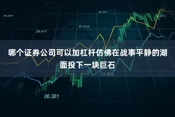 哪个证券公司可以加杠杆仿佛在战事平静的湖面投下一块巨石